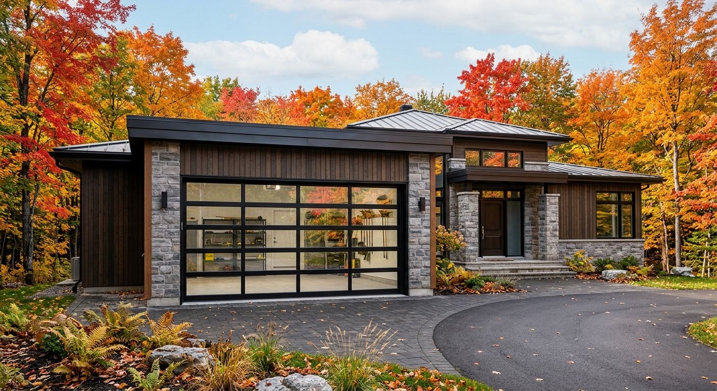 Installation de porte de garage résidentielle à Lorraine, Québec