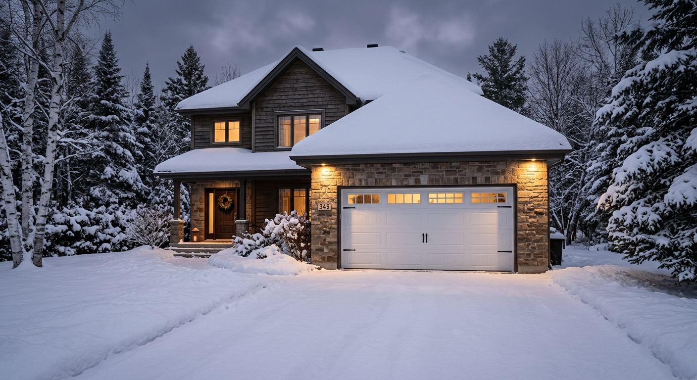 Installation de porte de garage résidentielle à Trois-Rivières, Québec