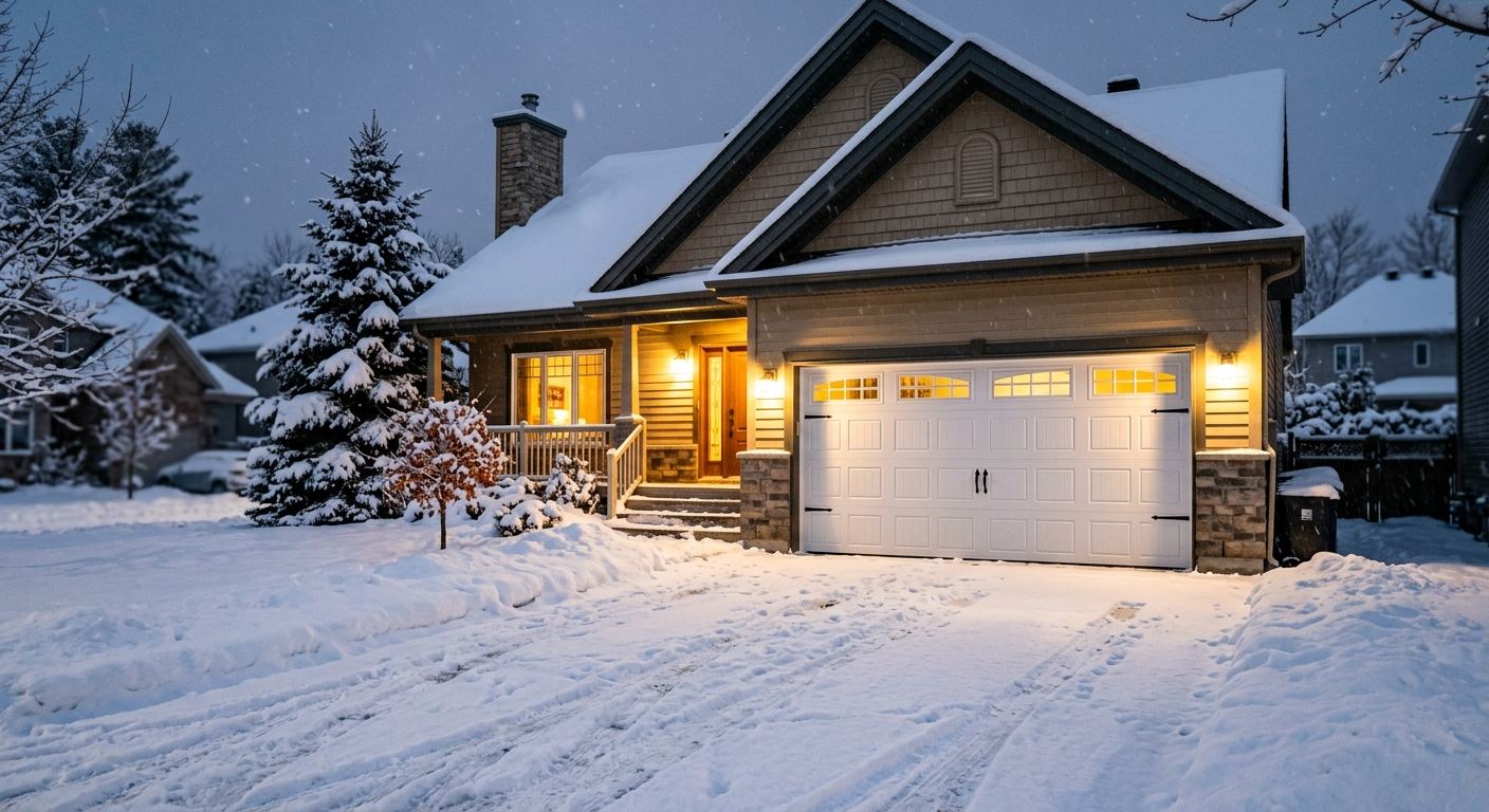 Entrepreneur certifié RBQ installant une porte de garage à Lavaltrie