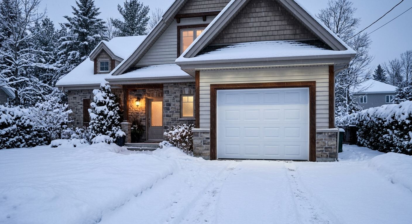 Nouvelle porte de garage en acier isolé posée à Shannon