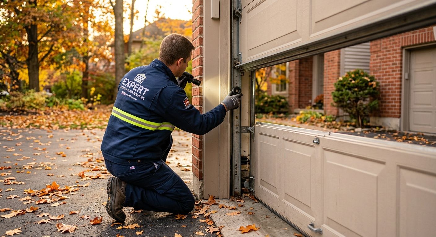 Nouvelle porte de garage en acier isolé posée à Chesterville