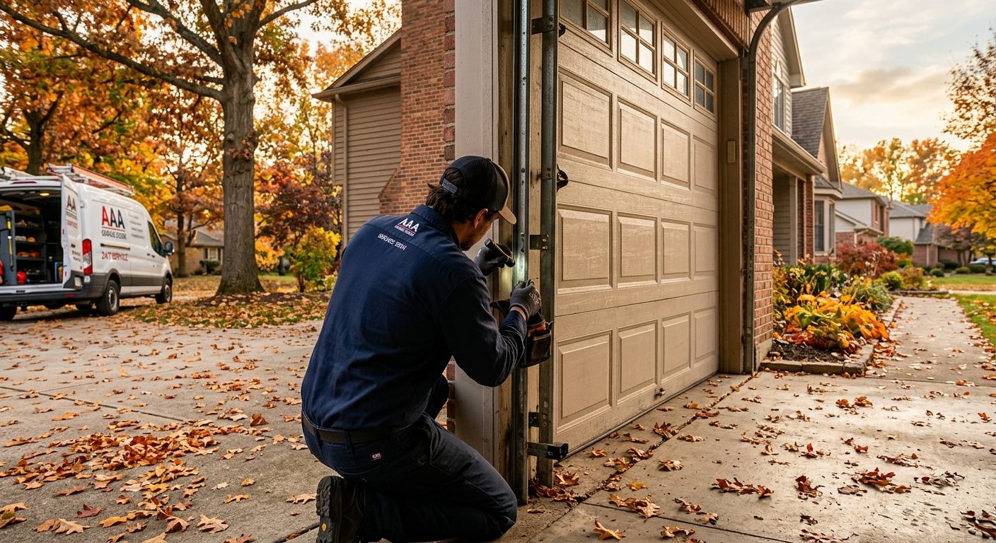 Nouvelle porte de garage en acier isolé posée à Notre-Dame-de-Montauban